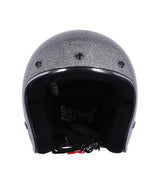 Helmet Jet Vintage Disco Ball Silver Roeg - cafetwin