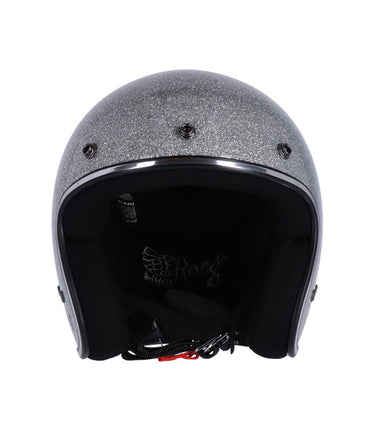 Helmet Jet Vintage Disco Ball Silver Roeg - cafetwin