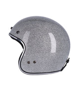 Helmet Jet Vintage Disco Ball Silver Roeg - cafetwin