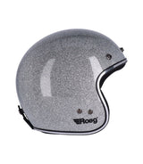 Helmet Jet Vintage Disco Ball Silver Roeg - cafetwin