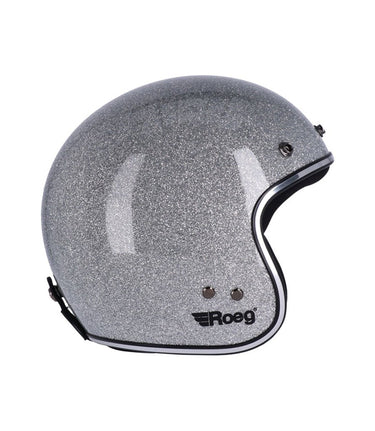 Helmet Jet Vintage Disco Ball Silver Roeg - cafetwin