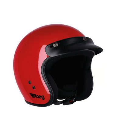 Casco Jet Vintage Flaming Red Roeg - cafetwin