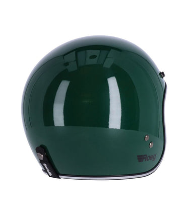 Helmet Jet Vintage Racing Green Roeg - cafetwin