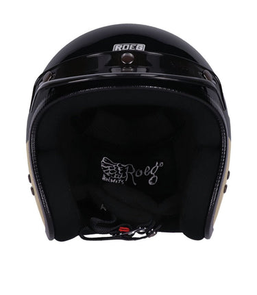 Casco Vintage Omologato Roeg Carbonstone Gold - cafetwin