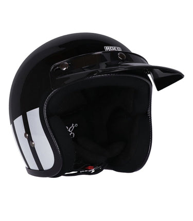 Vintage Roeg Carbonstone White Approved Helmet - cafetwin