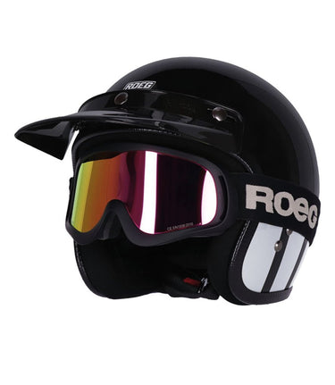 Vintage Roeg Carbonstone White Approved Helmet - cafetwin