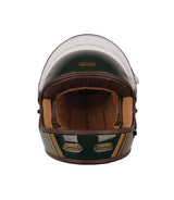 Vintage Roadster III Helmet By City - Dark Green - cafetwin