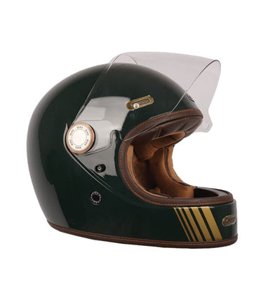 brown motorcycle helmets Helmet Vintage Roadster III By City Green