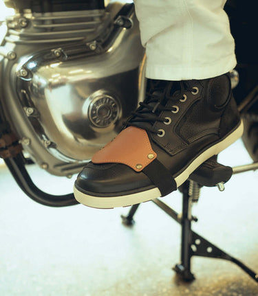 Brown Motorcycle Shoe Cover - cafetwin