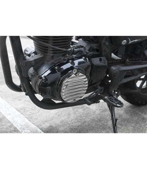Cover Motore 'Ribbed' Lucida Sinistra per Honda - cafetwin