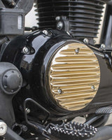 'Ribbed' Gold Right Engine Cover for Honda - cafetwin