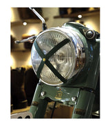 Croix de Phare Moto Cafe Racer en cuir vert - cafetwin