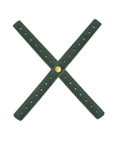 Cruz de Faro Moto Cafe Racer en Cuero Verde Perforado - cafetwin