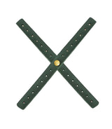 Croix de Phare Moto Cafe Racer en cuir vert perforé - cafetwin