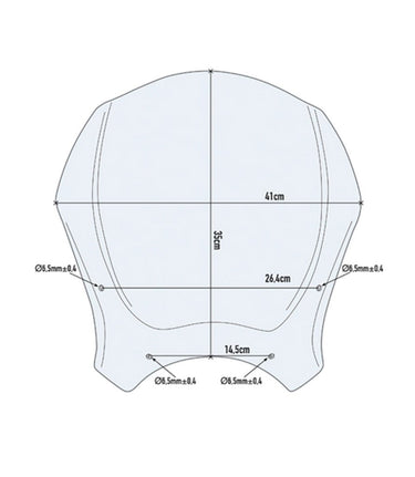 Windscreen Universal Smoke Givi 140S - cafetwin