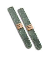 Colliers serre-câbles en cuir vert - cafetwin