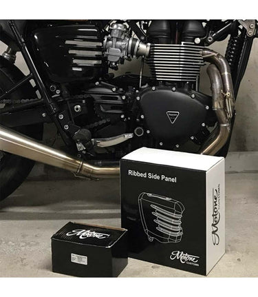 'Ribbed' Side Panels for Triumph T120 - cafetwin