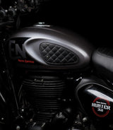 Tank Side Protectors for HNTR 350 - Ramble Diamond - Black - cafetwin