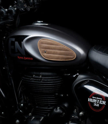 Tank Side Protectors for HNTR 350 - Ramble Stripes - Brown - cafetwin