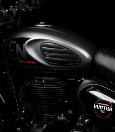 Tank Side Protectors for HNTR 350 - Ramble Stripes - Black - cafetwin