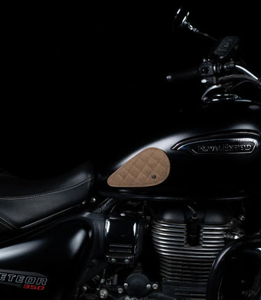 Tank Side Protectors - Tear Drop Diamond - Brown - cafetwin