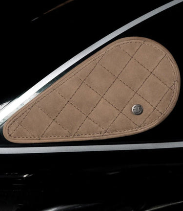 Tank Side Protectors - Tear Drop Diamond - Brown - cafetwin