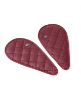 Tank Side Protectors - Tear Drop Diamond - Red - cafetwin