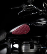 Tank Side Protectors - Tear Drop Diamond - Red - cafetwin