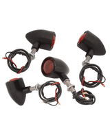 Blinker Moto Custom Schwarze Zugelassene - Satz von 4 - cafetwin