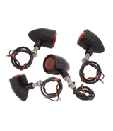 Turn Signals Black Homologated Motorcycle Custom - Set of 4 - cafetwin