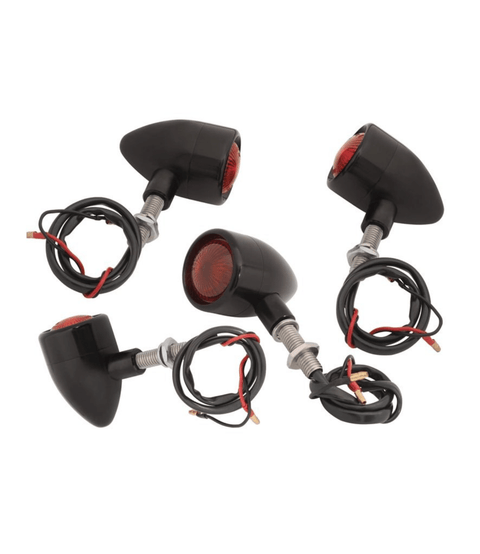 Blinker Moto Custom Schwarz Zugelassen - 4er-Set - cafetwin
