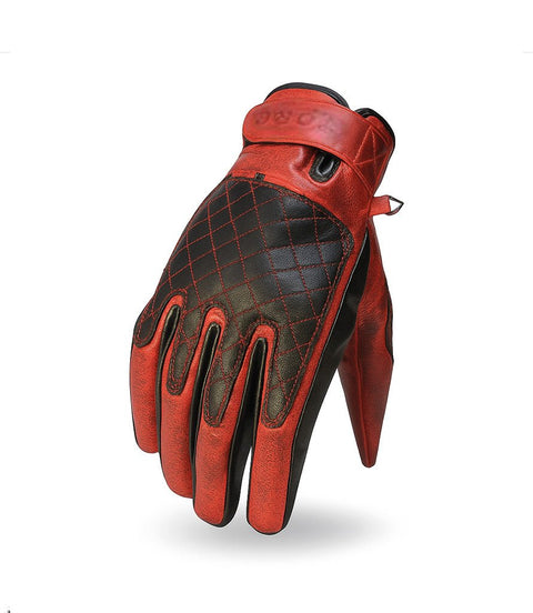 Guanti Cafe Racer Vintage Torc Sunset Red - cafetwin