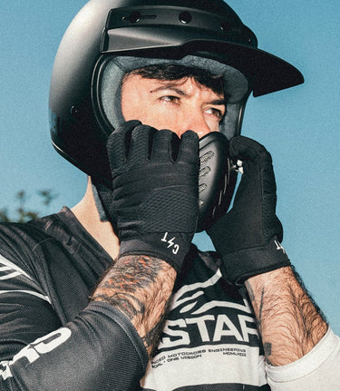 Sommer-Motorradhandschuhe PULSE Schwarz