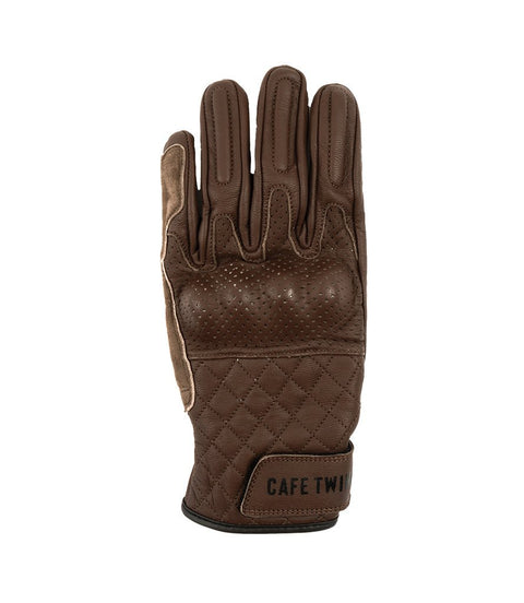Guanti Moto con Protezioni Turtle Marroni - cafetwin