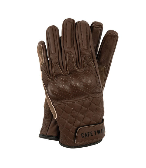 Guanti Moto con Protezioni Turtle Marroni - cafetwin