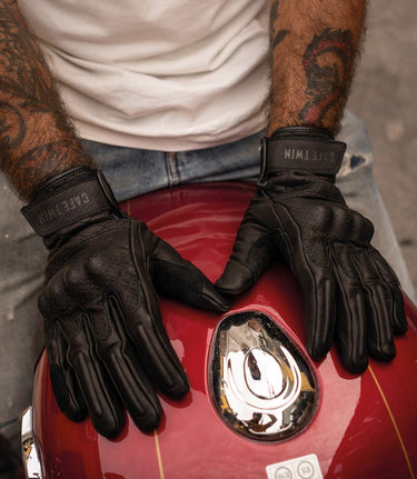 handschuhe schutz Handschuhe Moto mit Turtle-Protektoren Schwarz