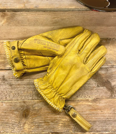 Gants Moto Vintage 13 1/2 Loud Ride Jaunes - cafetwin