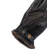 Vintage 13 1/2 Loud Ride Black Motorcycle Gloves - cafetwin
