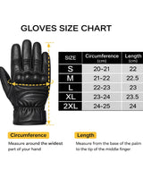 Gants Moto Vintage Worker CT Noirs/Blancs en Cuir - cafetwin