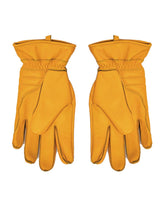 Guanto Moto Vintage Worker Giallo in Pelle - Cafe Twin - cafetwin