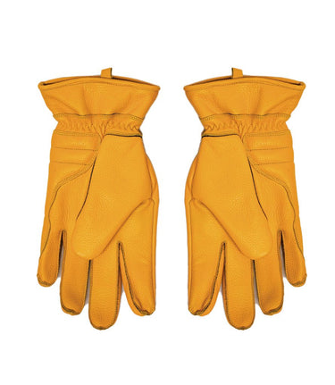 der gelbe handschuh Handschuh Moto Vintage Worker Gelb aus Leder