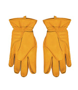 Guante Moto Vintage Worker Amarillo de Cuero - Cafe Twin - cafetwin