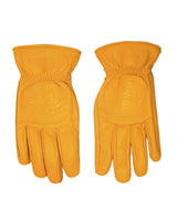 Guanto Moto Vintage Worker Giallo in Pelle - Cafe Twin - cafetwin