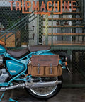 Saddlebags Expedition Kit Brown and Frames for Classic 650 - cafetwin