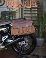 Expedition Brown Pannier Kit and Frames for Speed Twin 1200 / Thruxton 1200 - cafetwin
