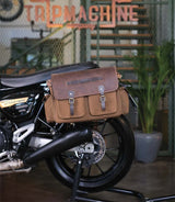 Expedition Brown Pannier Kit and Frames for Speed Twin 1200 / Thruxton 1200 - cafetwin
