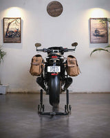 Expedition Brown Pannier Kit and Frames for Speed Twin 1200 / Thruxton 1200 - cafetwin