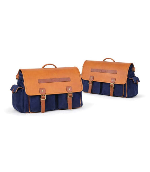 Kit Borse Laterali Expedition Blue e Tan - cafetwin