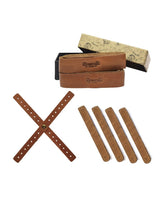 Headlight Cross Kit, Cable Ties and Vintage Tan Leather Grips trip Machine - cafetwin