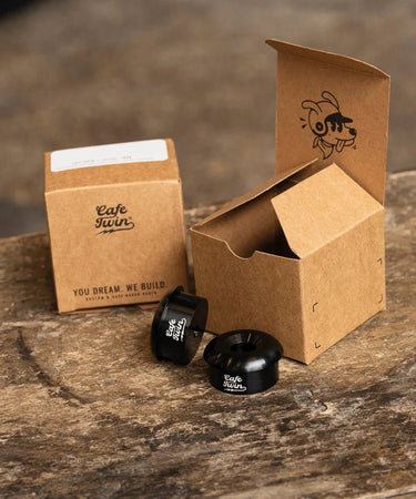 Kit Specchietti Bar End Slim con Adattatori per Interceptor 650 dal 2018 al 2022 - cafetwin